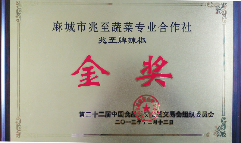 第二十二届中国食博会金奖